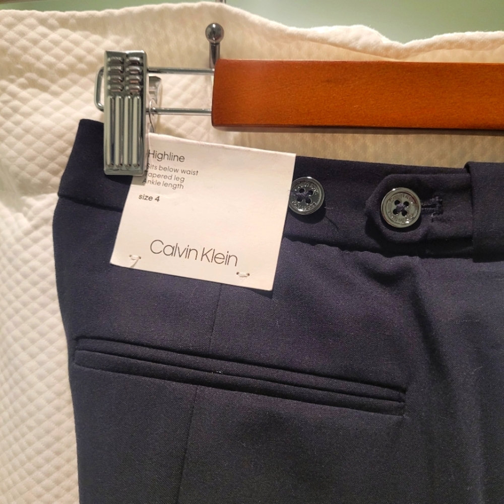 Black with slight hint of Navy Blue Dress Pants, Brand New